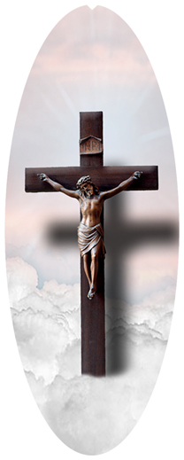 DNSA18-107-PK Crucifix Clouds Pink